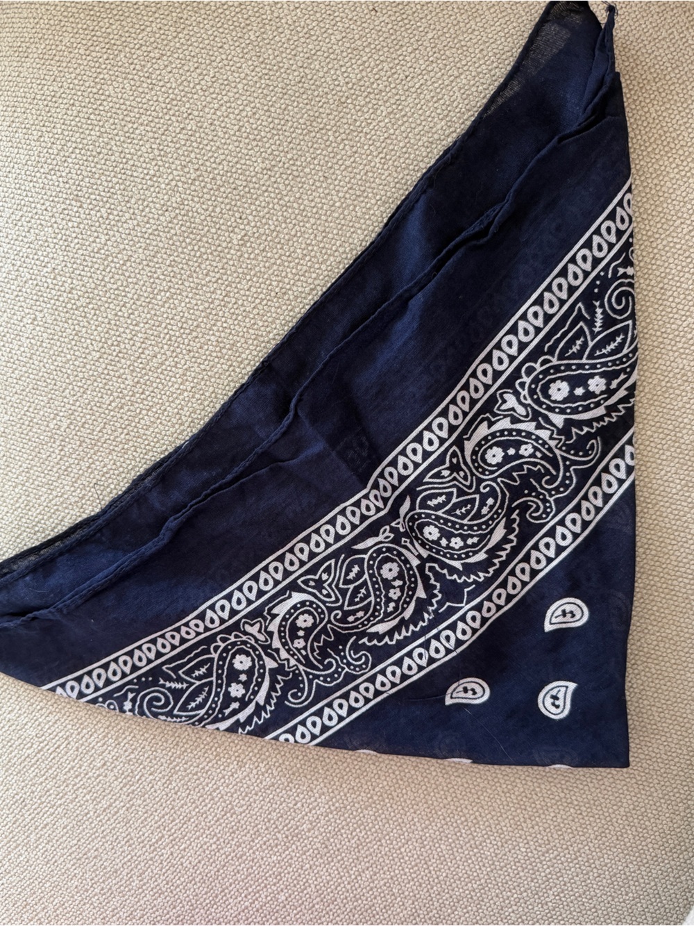 Cowboy-Cowgirl Navy Paisley Bandana Scarf 100%cotton Burners, Burning Man